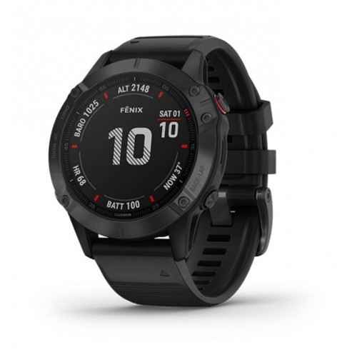 Garmin |Fēnix 6X Pro Black with Black Band 